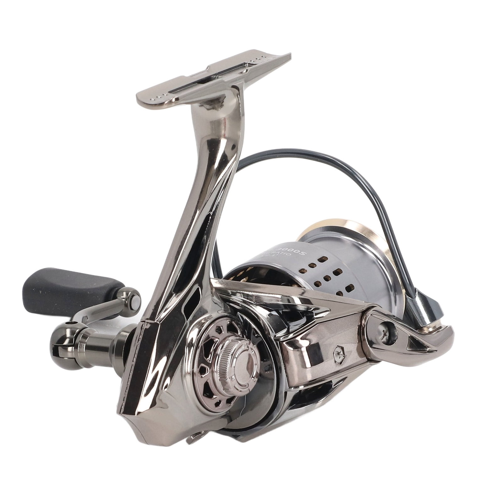 YAHHU 5.2:1 Spinning Fishing Reel Ambidextrous Metal Body Chamfer Outlet for Sea Carp Freshwater Saltwater Fishing Long Casting Reel 3000 Series Premium Lightweight Design