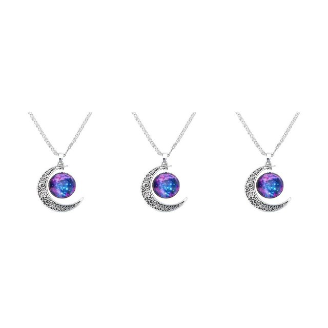 Sonducket Collar con colgantes en forma de luna para mujer, collares portátiles con cuello de aleación, cadena para novia, accesorios de Type1 NO1
