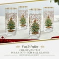 thumbnail image 2 of Spode Christmas Tree 15 Fl. Oz. Highball Glass (Set of 4), Polka Dot – Classic Highball & Barware, Cocktail Glasses for Mixed Drinks, Beverage Glasses for Holiday Celebrations, 2 of 7