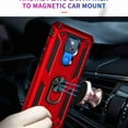thumbnail image 5 of Dteck For Motorola Moto G Play 2021 Shockproof Dual Layers Rotatable Ring Kickstand Drop Protection Cover Compatible with Magnetic Car Mount, Red, 5 of 8
