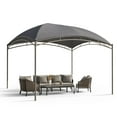thumbnail image 2 of Alpha Joy 10'x13' Outdoor Gazebo Galvanized Iron Gazebo Canopy for Patio, Backyard, Deck and Lawn, Gray, 2 of 9