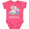 thumbnail image 3 of Inktastic My Babysitter Loves Me to the Moon and Back Elephant Family Boys or Girls Baby Bodysuit, 3 of 5