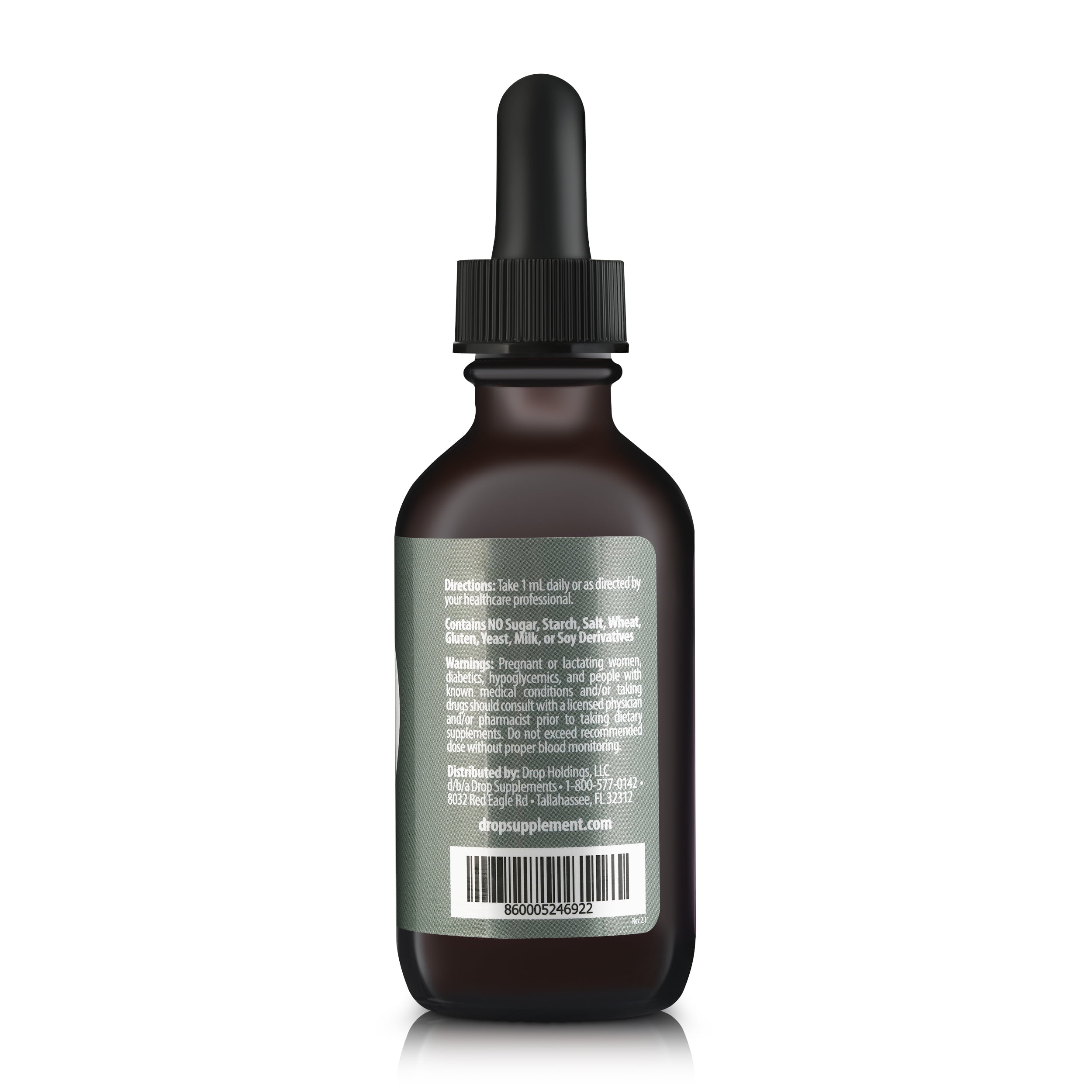 Drop Supplements Vitamin D3 + K2 Drops with 1000 IU of Plant Based D3 and 45 mcg of K2, 2 oz Liquid Supplement for Bone Strength, Improved Mood - No Artificial Preservatives, Unflavored, with MCT Oil