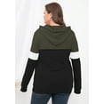thumbnail image 5 of JuneFish Women's Plus Size Long Sleeve Sweatshirts Color Block Hoodies Pullover with Pocket, 5 of 7
