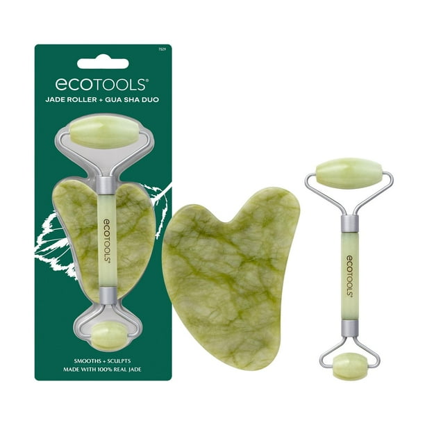 Set Facial EcoTools Jade Verde 100% Jade para Cuidado de la Piel