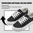 thumbnail image 2 of Women’s Men’s Platform Sneakers Low Top PU Leather Shoe Casual Breathable Lace Up Shoes Fashion Platform Walking Sneakers, 2 of 4