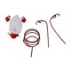 thumbnail image 3 of Kearding Construcción robusta de los tenedores del vidrio de la botella de vino de la Navidad del metal con los regalos del tema de la Navidad Almacenamiento y organización del hogar sombrero rojo, 3 of 6