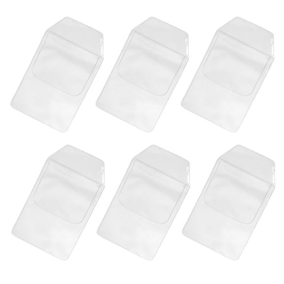 SOPOTUTU 6Pcs Clear Pocket Pen Holder for Shirt Pocket Transparent PVC Protector for Doctors