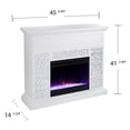 thumbnail image 2 of Southern Enterprises 45.75" White Wansford Color Changing Fireplace, 2 of 2