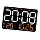 thumbnail image 5 of Reloj despertador digital con brillo ajustable de 10 niveles y modo de memoria, pantalla LED de mesa. Naranja, 5 of 9