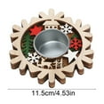 thumbnail image 3 of Christmas Wood Candle Holders Bulk Tealight Candle Table Centerpiece Church Candlestick Xmas Souvenirs for Guest Home Weeding Decor (Snowflake), 3 of 6