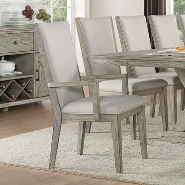Newboti Furniture Grey And Grey Oak Padded Side Chair (Set Of 2) 0927