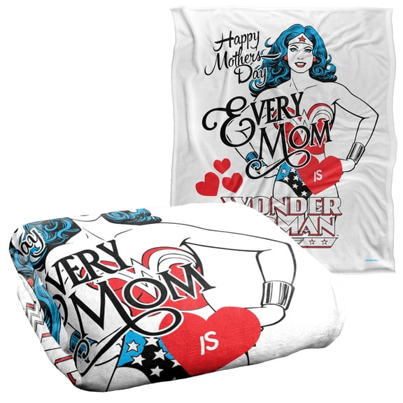 Justice League Blanket, 50"x60" Every Mom is Wonder Woman Silky Touch Super Soft Throw Blanket