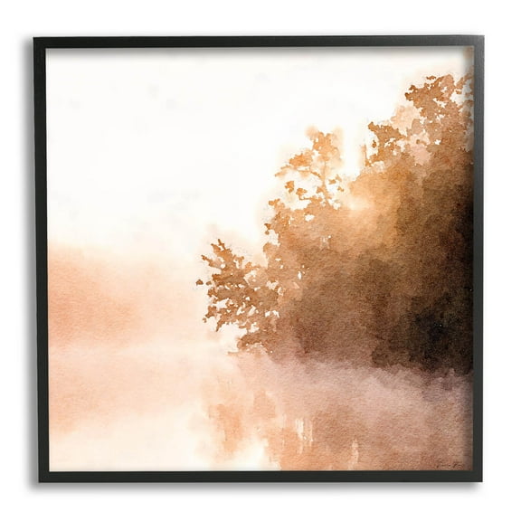 Stupell Industries Overhanging Trees Sunlit Lake View Painting Black Framed Art Print Wall Art, Design by Denise Brown