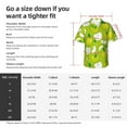 thumbnail image 6 of Lsque Green Apple pattern Hawaiian Shirt for Men, Unisex Summer Beach Casual Short Sleeve Button Down Shirts-3X-Large, 6 of 9
