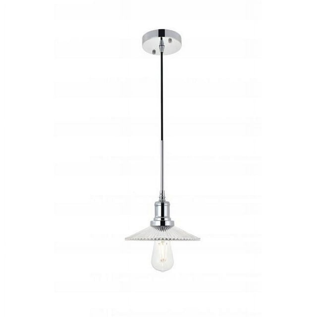Living District LD4040D8C Waltz 1 Light Chrome Ceiling Pendant