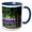 Blue/White, variant on 3drose, Washington, Sequim, Lavender Field in Full Boom with Trees, 11oz Two-tone Red Mug