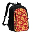 thumbnail image 1 of Balery Red Vintage Flowers Mochila con carga USB para hombre y mujer - Mochila impermeable y antirrobo para portátil con puerto USB para viajes, trabajo, estudios y universidad, 1 of 7