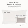 thumbnail image 3 of Pipsqueak Microfiber Pillow - Small, Mini, Tiny - 11 x 7 in - Perfect for Travel, Cars, Airplanes, Camping, Dogs, Toddlers, Kids, Lumbar, Knees and Neck - Ages 2 Yrs and Up - Gray, 3 of 8