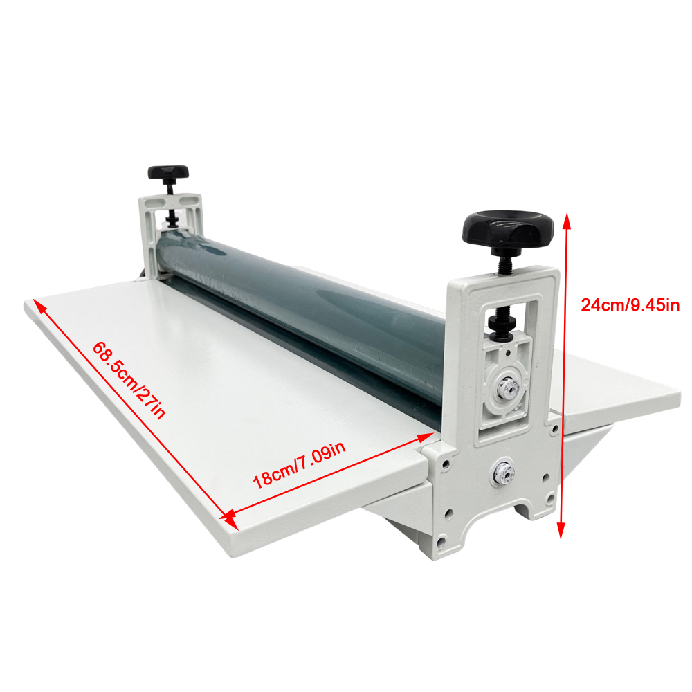 25" Manual Cold Roll Laminator Desktop Cold Mounting Machine with Foldable Working Table
