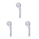 thumbnail image 3 of Cabezal de ducha Wosthever redondo multimodos ajustable plateado, 3 of 6