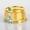 Rose Plated, variant on Aquamarine Connected Stacker Gold Linked Spinner Ring, 925 Silver Multi Sapphire Handmade Spinner Ring, Anniversary Ring, Wadding Ring
