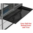 thumbnail image 6 of Mcage Deluxe 2-Story Metal Small Animal Critter Rolling Cage Large Durable Front Door for Guinea Pig, Ferret, Rabbit, Mouse, Rat with Removable Tray, Water Bottle & More, 6 of 8