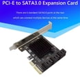 thumbnail image 3 of Tarjeta PCI-e de 6 Puertos Tarjetas PCI-e 4X Tarjeta Adaptadora de Expansión PCI Express A 3.0 de 6 Puertos III de 6 Gbps PCIE X4, 3 of 5