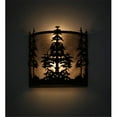thumbnail image 1 of Meyda 182748 12 in. Tall Pines Wall Sconce, Textured Black & Silver Mica, 1 of 1