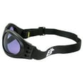 thumbnail image 3 of Birdz Eyewear Parrot Folding Padded Motorcycle Goggles Black Frame with Purple Lens for Men & Women, 3 of 8