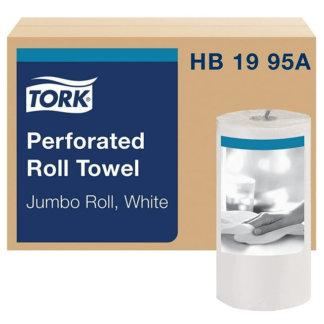 Toalla de papel Tork HB1995A Jumbo Rollo, 2 capas, 2520 toallas
