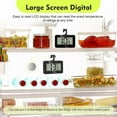 thumbnail image 4 of Fridge Thermometer,Pack of 2, Digital Fridge Freezer, Kitchen Thermometer Indoor, Waterproof, Large LCD Display, 4 of 7