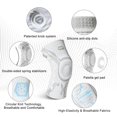 thumbnail image 3 of Kuangmi Smart Knob Knee Brace with Patella Gel Pad and Lateral Stabilizer, Compression Knee Brace for Exercise (Single-White-Left-XXL)), 3 of 7