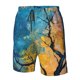 thumbnail image 4 of Balery Abstract Night Sky Tree Traje de Baño Estilo Hawaiano para Hombre, Shorts de Secado Rápido con Bolsillos-Medium, 4 of 6