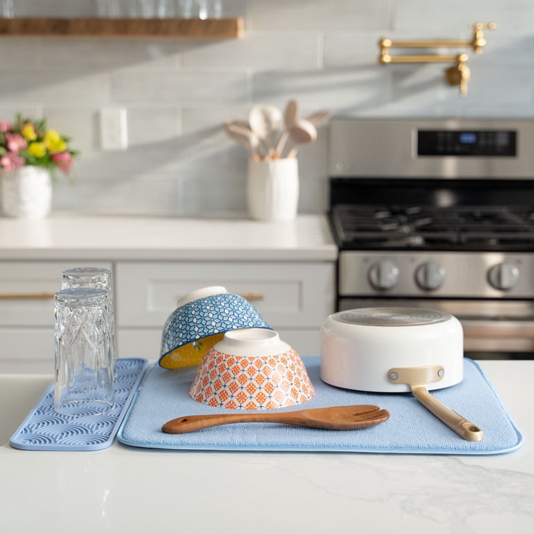 S&T Inc. Dish and Bottle Drying Mats, Microfiber photo 5