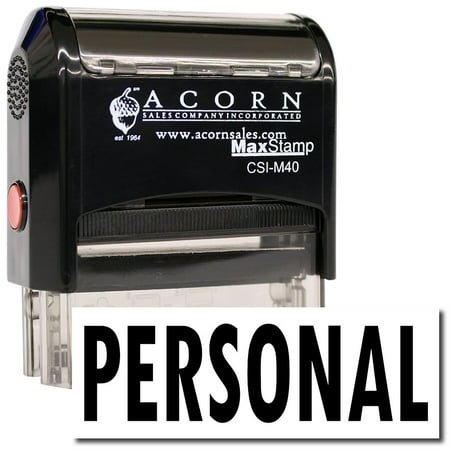 Large Self-Inking Personal Stamp with Brown Ink
