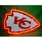 Queen Sense 14"x10" For Kansas Citys Sports Team Chiefs Neon Sign Man Cave Handmade Neon Light 114KCCLB