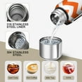 thumbnail image 3 of 20 Oz Orange Modern Art Geometric Coffee Tumbler Double Wall Insulated Stainless Steel Water Bottle | Metal Reusable Thermoses Flask with Cup Cap | Leak & Sweat Proof with Anti-Dust Lid, 3 of 7