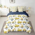 thumbnail image 2 of Erosebridal Cartoon Truck Bedding Sets Twin Size, 3D Construction Car Comforter Sets with Sheets, Vehicle Reversible Bedding Twin Size, Breathable Bedroom Decor, 7 Pieces, 2 of 6