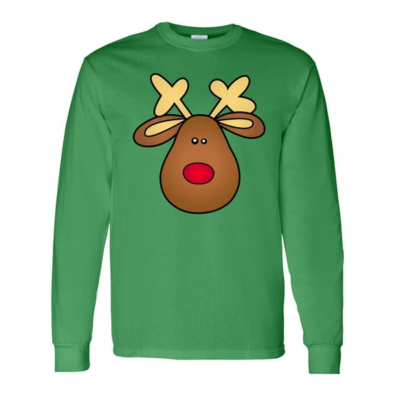 Inktastic Rudolph the Red Nose Reindeer Long Sleeve T-Shirt
