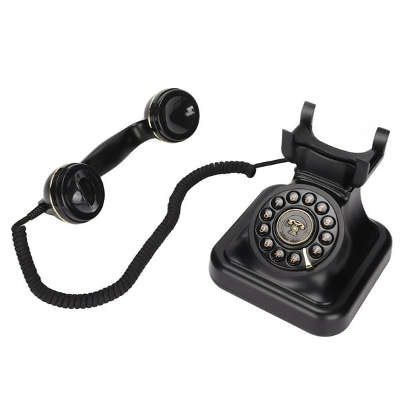 Téléphone Fixe Vintage, Téléphone Fixe à Bouton Arrière à la Mode Rétro Européen Multi-Usage en Matériau ABS avec Combiné pour la Maison