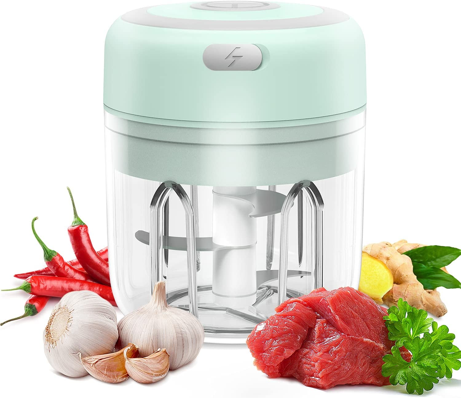 Wireless Electric Mini Food Garlic Chopper 250ML, Sepeda Kitchen Food Chopper and Blender USB