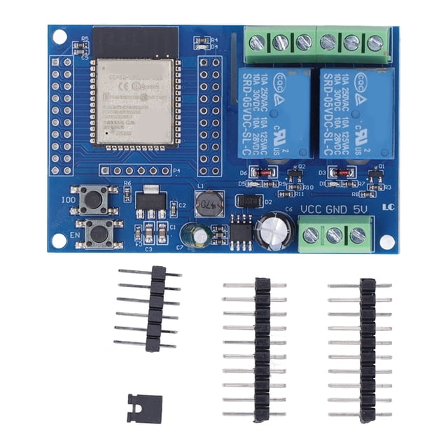 Module de Relais Double Programmable avec Mémoire Flash 4M, WiFi & BLE pour Maison Intelligente & Contrôle Sans Fil, DC5-60V, Port I/O Sûr & Stable pour Développement Secondaire Apprentissage