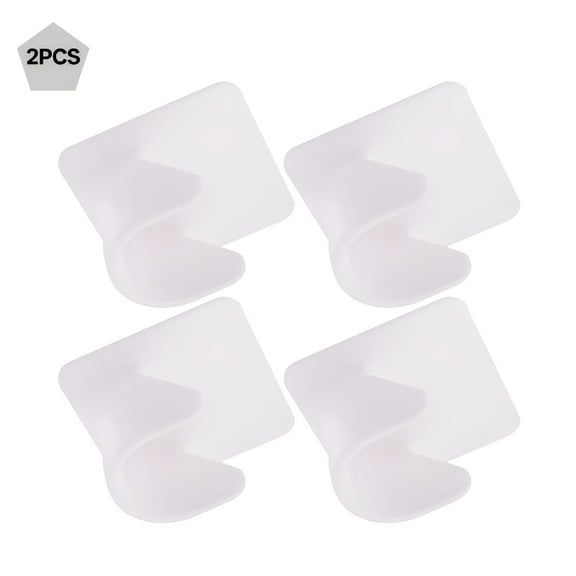 LAMIRO 4pcs No Drilling Adhesive Curtain Rod Hook Shower Curtain Rod Holder Tension Rod Bracket