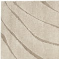 thumbnail image 6 of SAFAVIEH Florida Tabitha Geometric Waves Shag Area Rug, Cream/Beige, 5' x 5' Square, 6 of 8