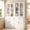 White-BB(Glass Door), variant on RichYa 2Pcs 71''H Tall Bookcase with Glass Door,3 Tier Display Bookshelves for Home Office,Living Room,White