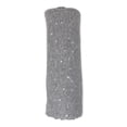 thumbnail image 1 of Living Textiles Cotton Jersey Swaddle Blanket - Grey Metallic Stars, 1 of 5