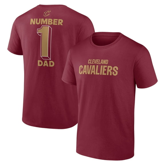 Men's Wine Cleveland Cavaliers #1 Dad Jersey T-Shirt