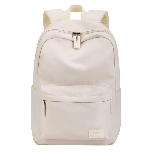 Mochila HOMIEE para portátil casual ligera de 15,6 pulgadas, color beige