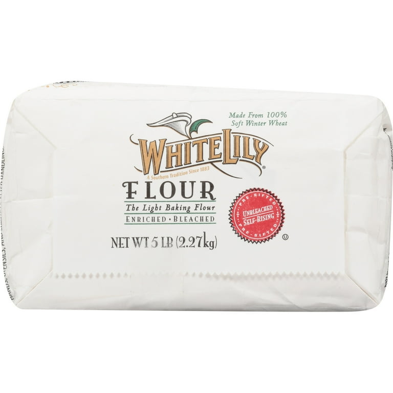 White Lily Premium Unbleached Self-Rising Flour, 5 lb Bag for Baking -  Walmart.com